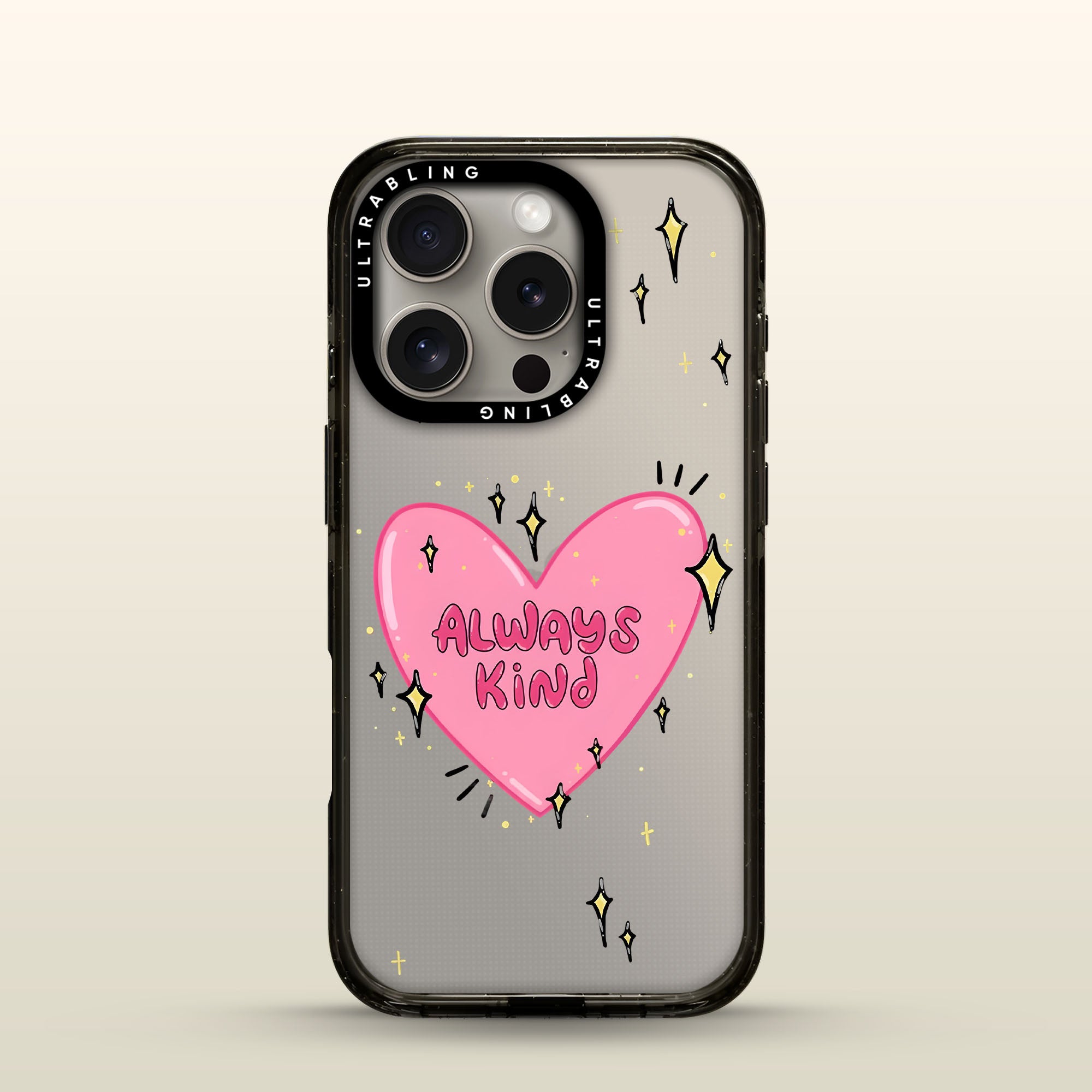 Kind Heart Ultrabling Aura iPhone case front view with MagSafe