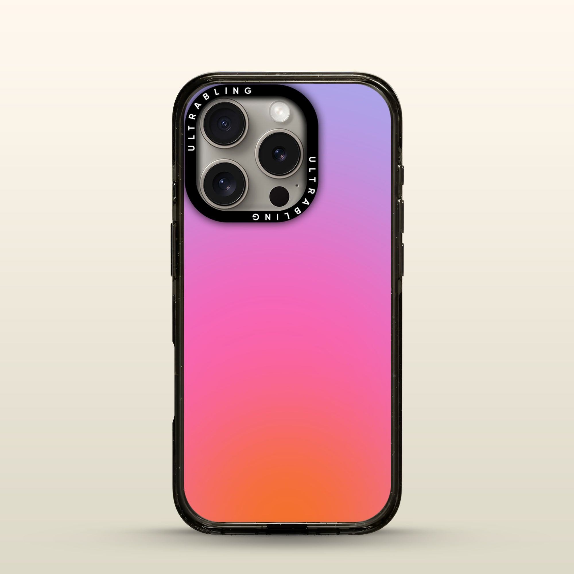 Sunset Fade Ultrabling Aura iPhone case front view with MagSafe