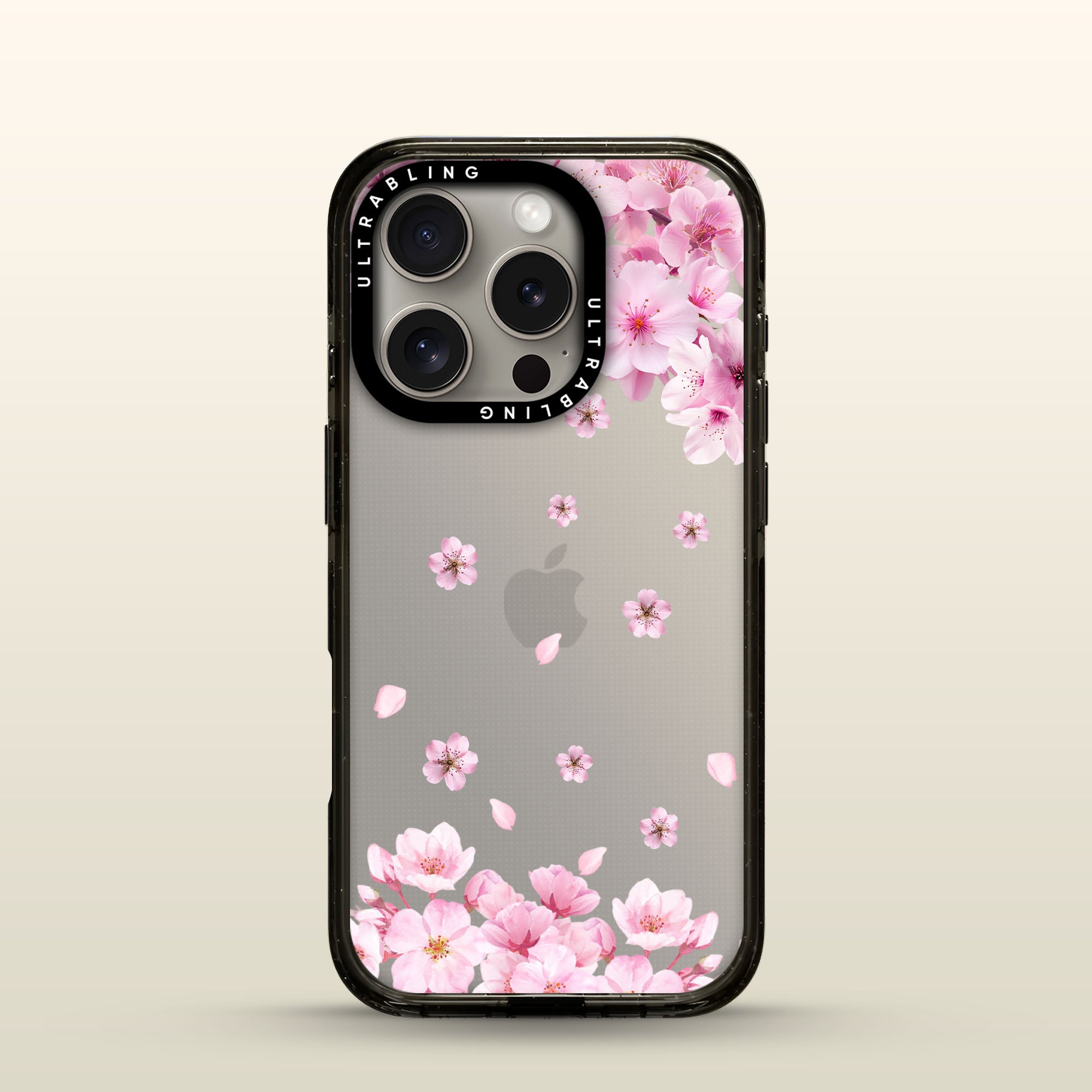 Blush Bloom Ultrabling Aura iPhone case front view with MagSafe