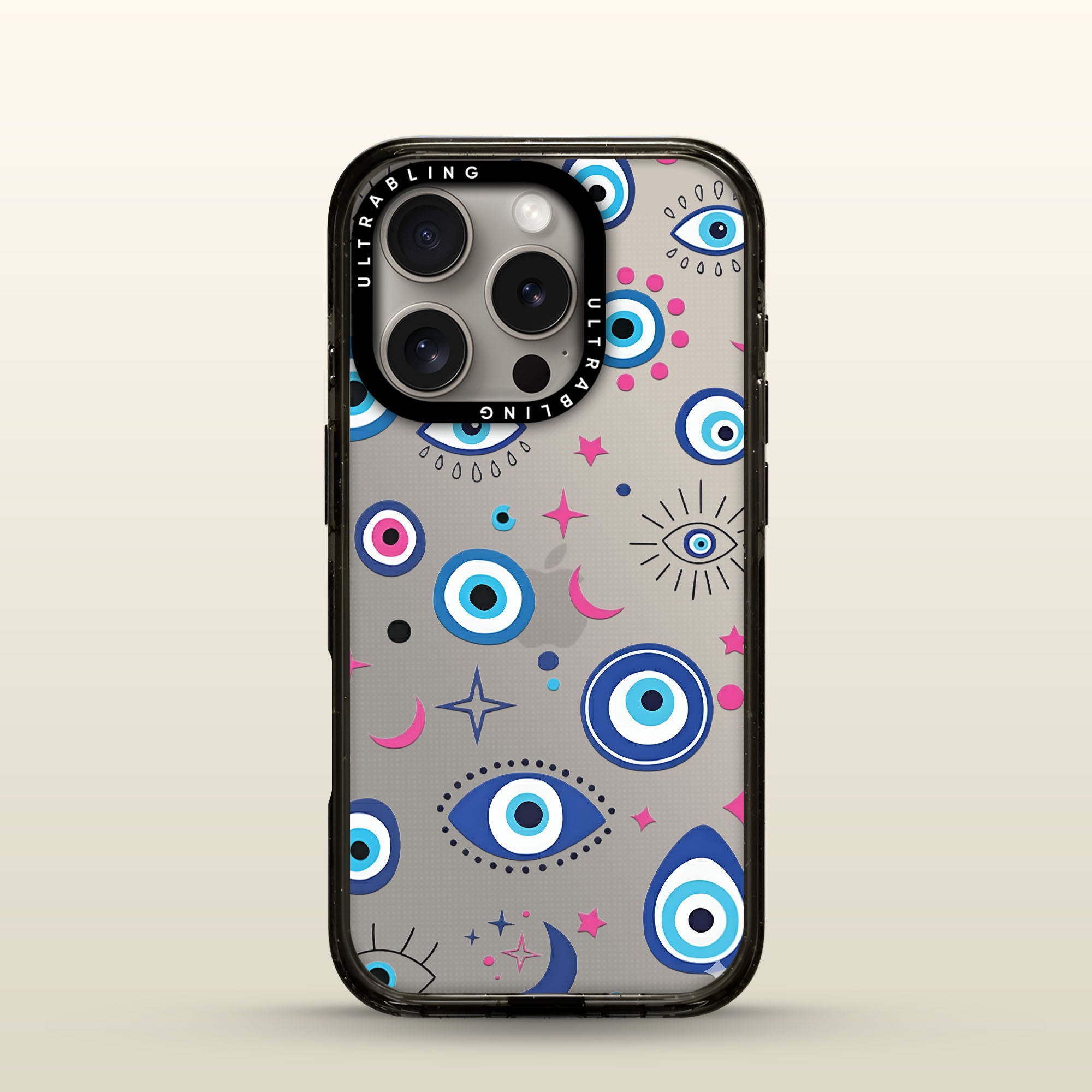 Lucky Eye Ultrabling Aura iPhone case front view with MagSafe