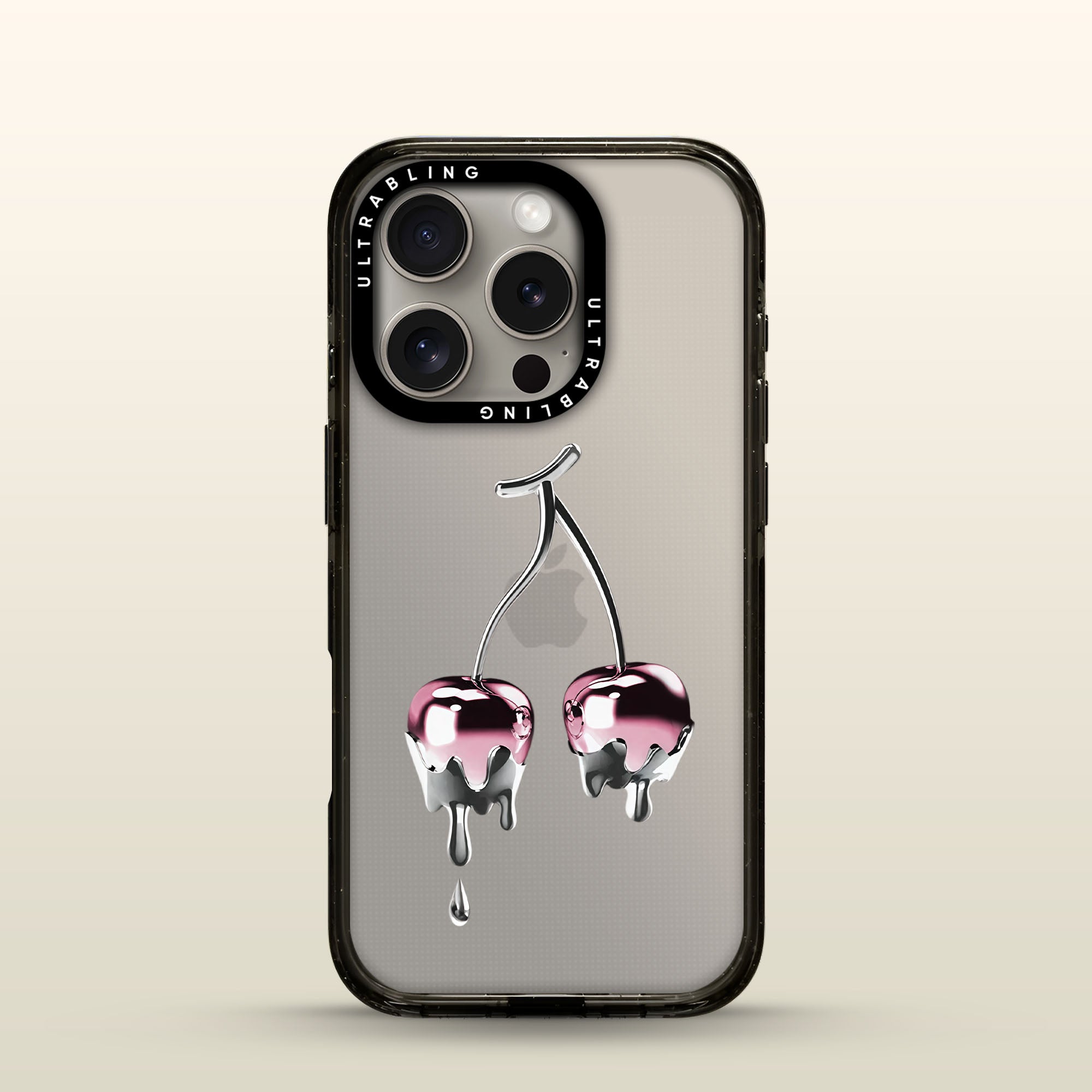 Cherry Charm Ultrabling Aura iPhone case front view with MagSafe