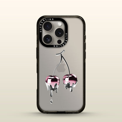 Cherry Charm Ultrabling Aura iPhone case front view with MagSafe