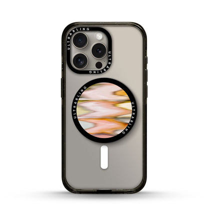 Peach Ripple Ultrabling MagSafe Phone Grip - Front View