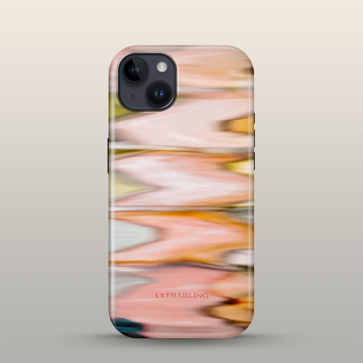 Peach Ripple - Eclipse Case by Ultrabling, designer iPhone case, back view