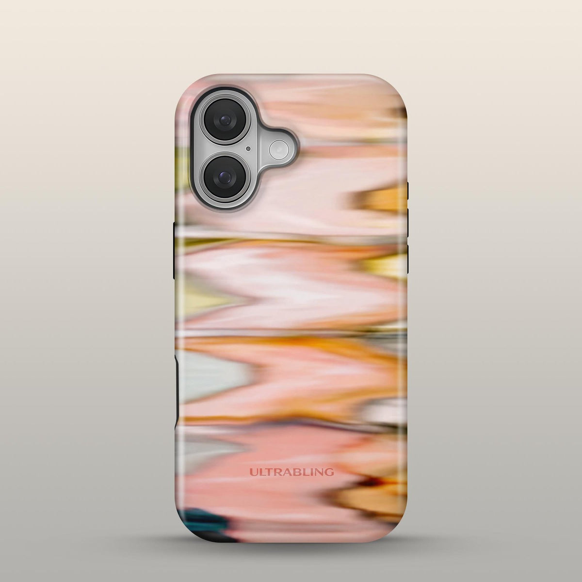 Peach Ripple - Eclipse Case by Ultrabling, designer iPhone case, back view