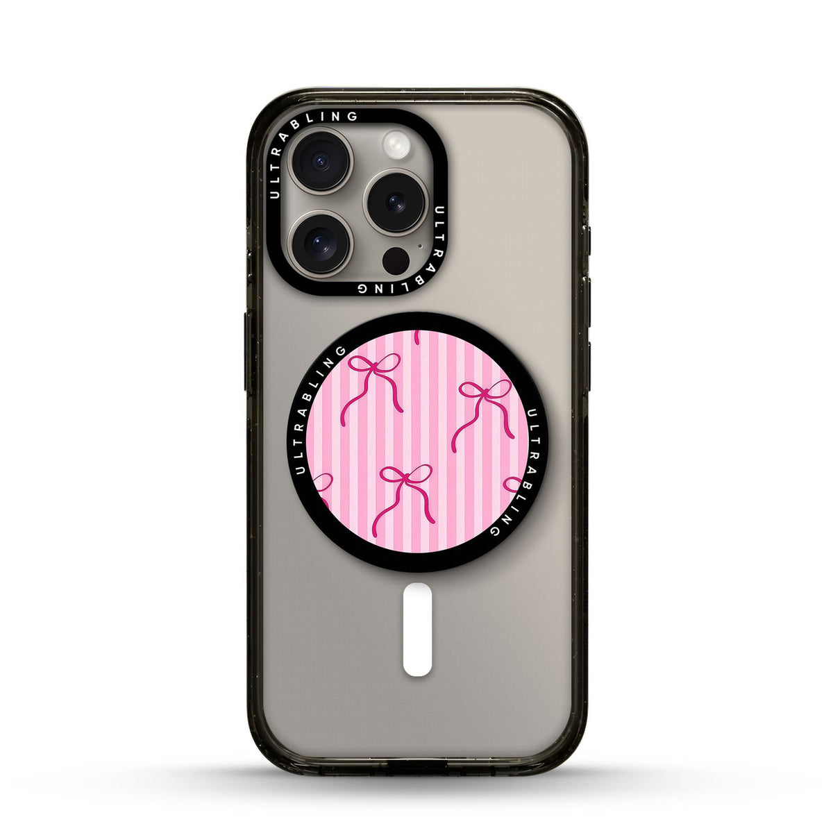 Ribbon Stripe Ultrabling MagSafe Phone Grip - Front View