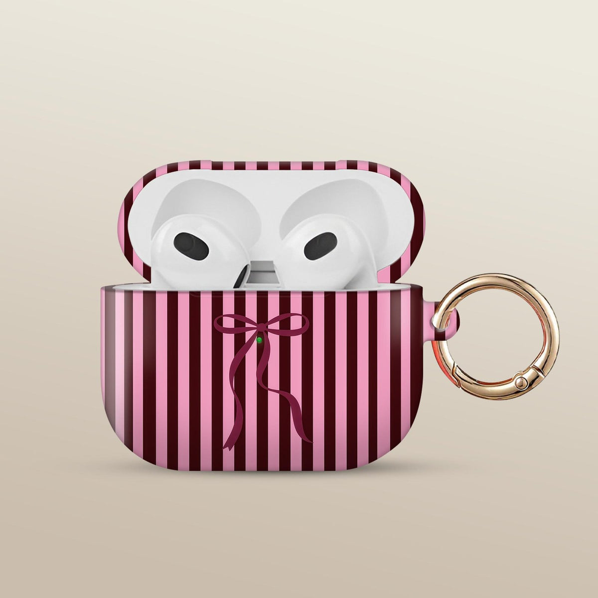 Berry Bow Ultrabling AirPods case front view