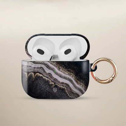 Obsidian Marble Ultrabling AirPods case front view