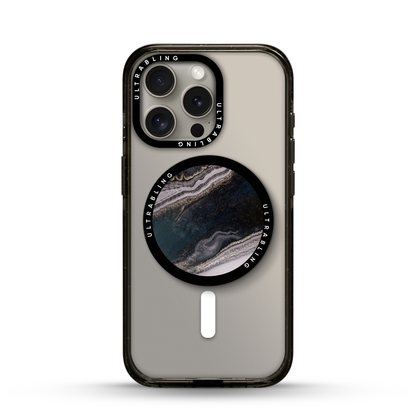 Obsidian Marble Ultrabling MagSafe Phone Grip - Front View