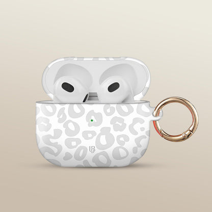 Ivory Leopard Ultrabling AirPods case front view