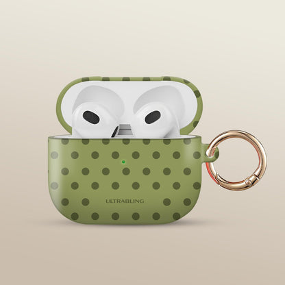 Moss Dots Ultrabling AirPods case front view