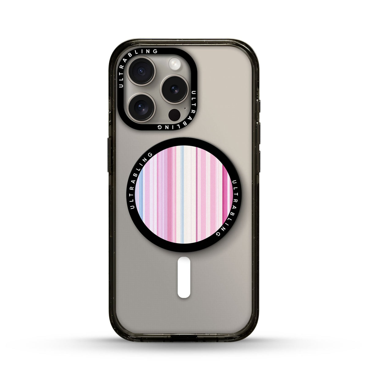 Pastel Stripe Ultrabling MagSafe Phone Grip - Front View