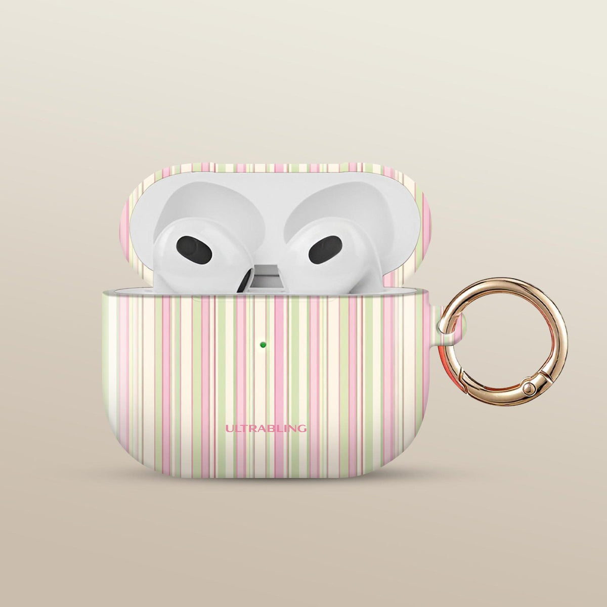 Butter Stripe Ultrabling AirPods case front view