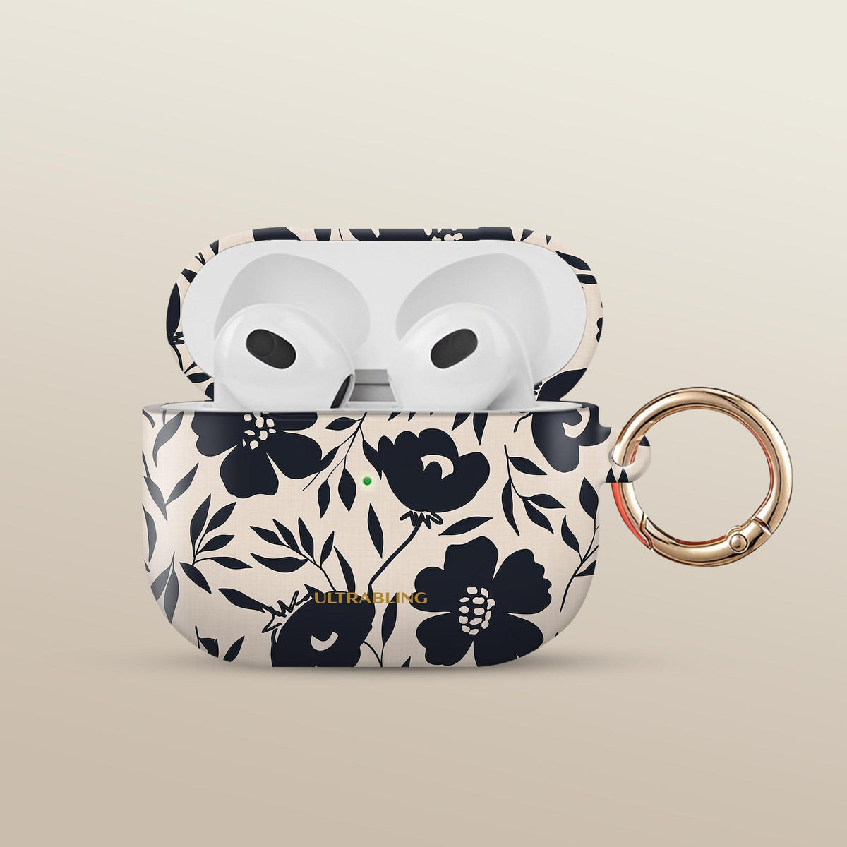 Navy Bloom Ultrabling AirPods case front view