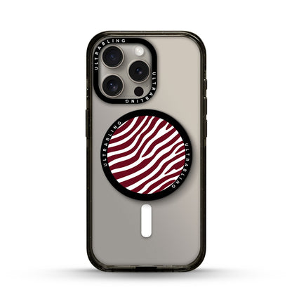 Wine Zebra Ultrabling MagSafe Phone Grip - Front View