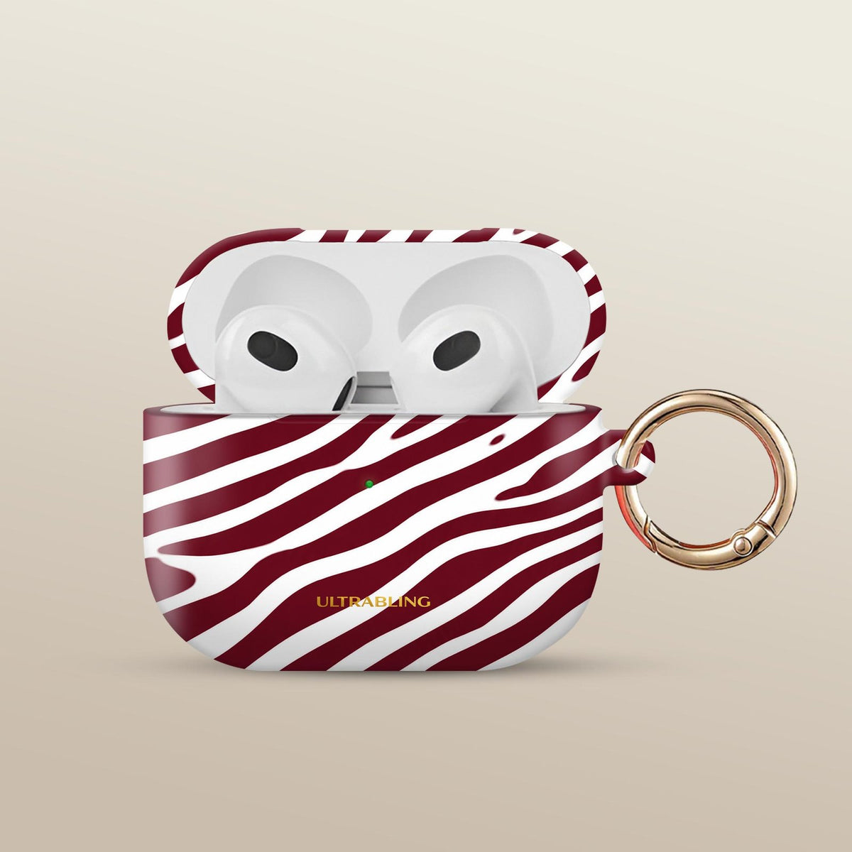 Wine Zebra Ultrabling AirPods case front view