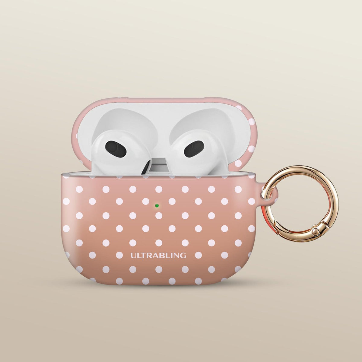 Powder Dot Ultrabling AirPods case front view