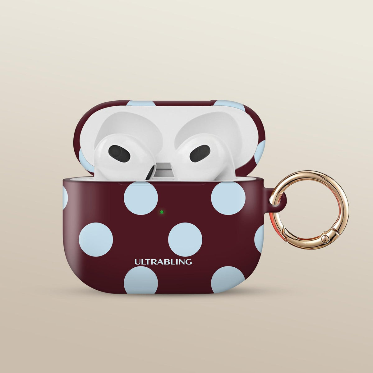 Claret Dot Ultrabling AirPods case front view