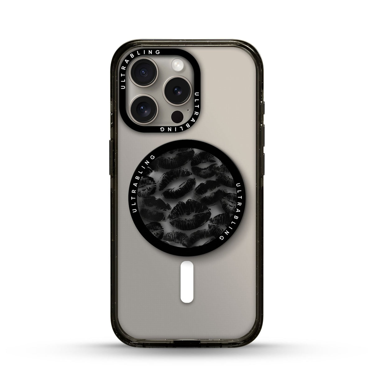 Blackout Kiss Ultrabling MagSafe Phone Grip - Front View