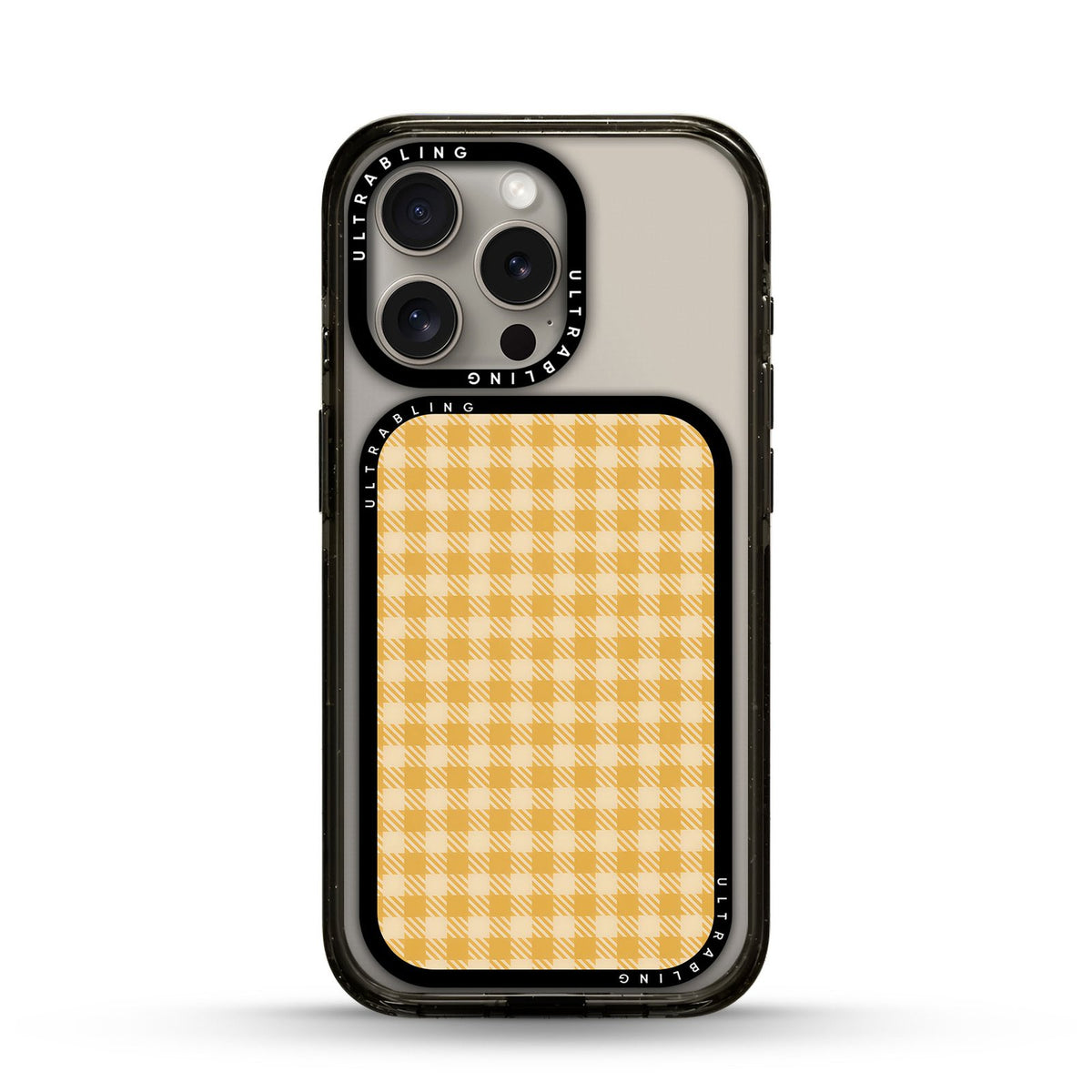 Honey Check MagSafe Wallet - Front View