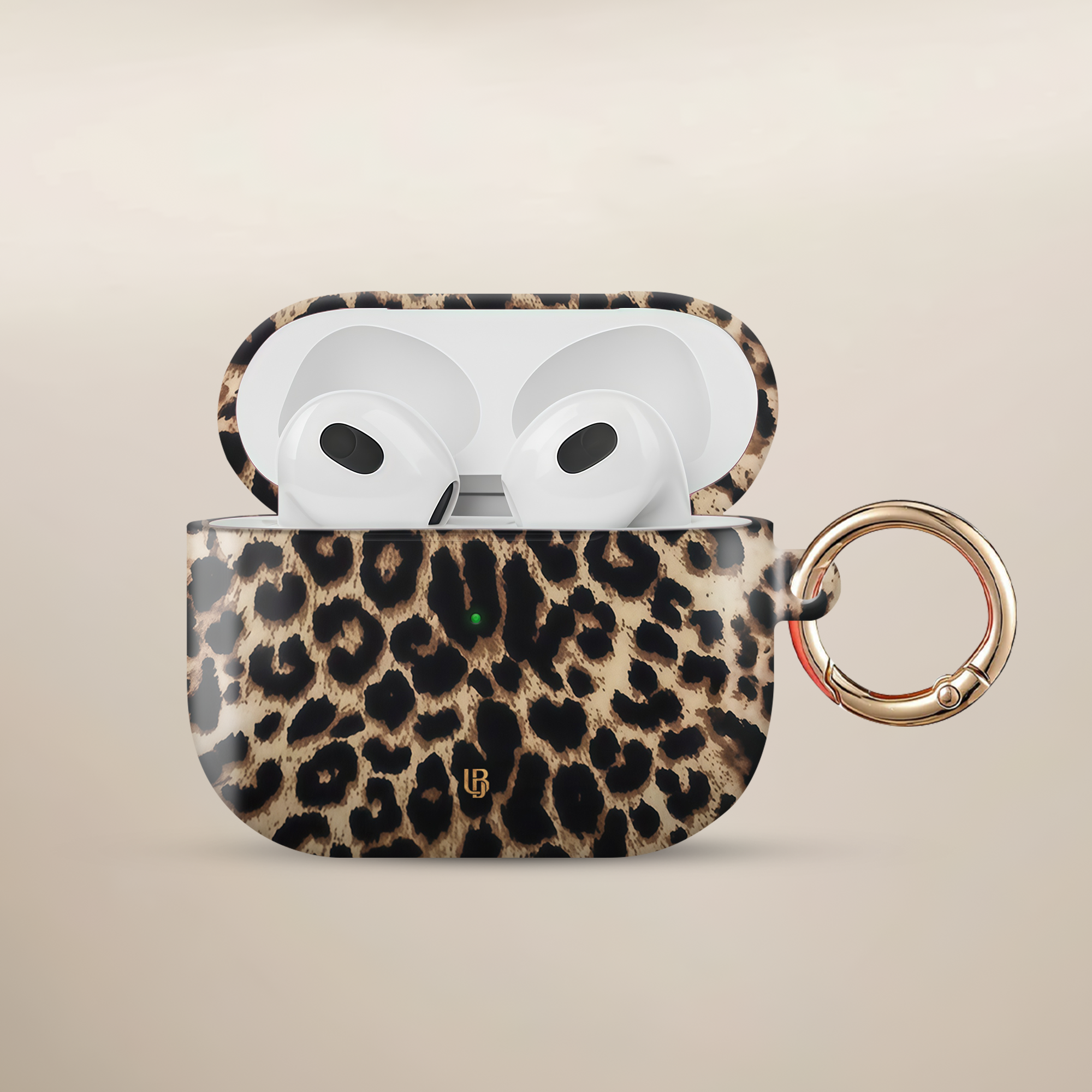 Golden Leopard Ultrabling AirPods case front view