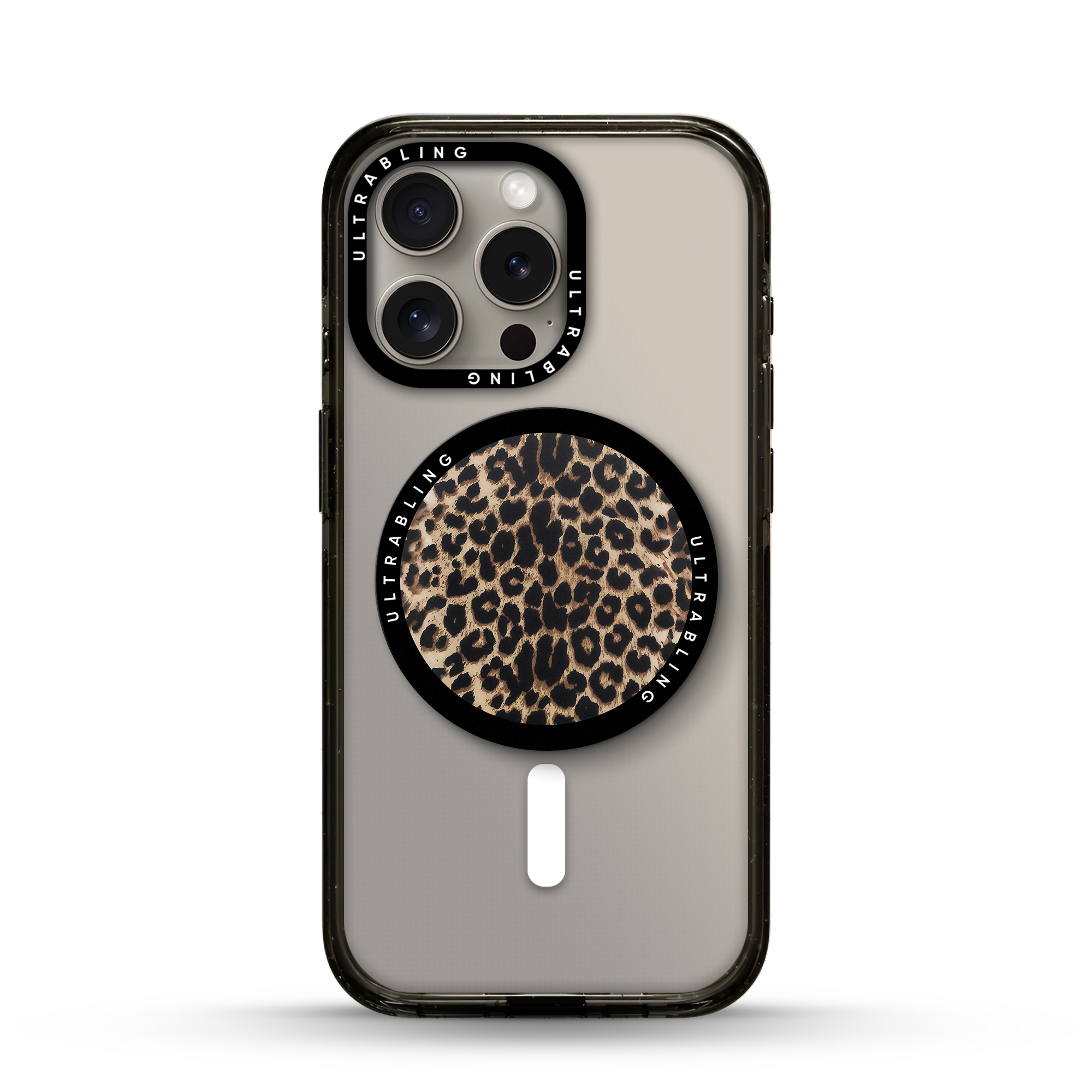 Golden Leopard Ultrabling MagSafe Phone Grip - Front View