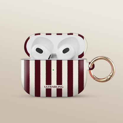 Bistro Stripe Ultrabling AirPods case front view