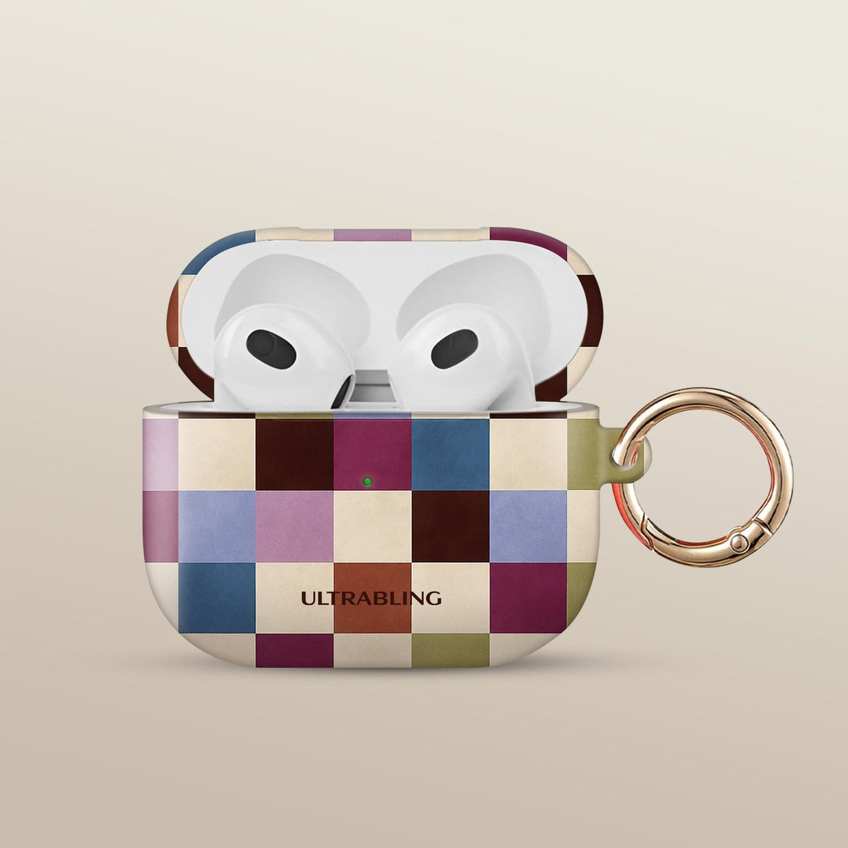 Patchwork Ultrabling AirPods case front view