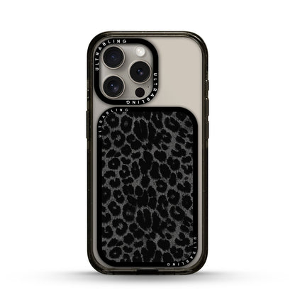 Jet Leopard MagSafe Wallet - Front View