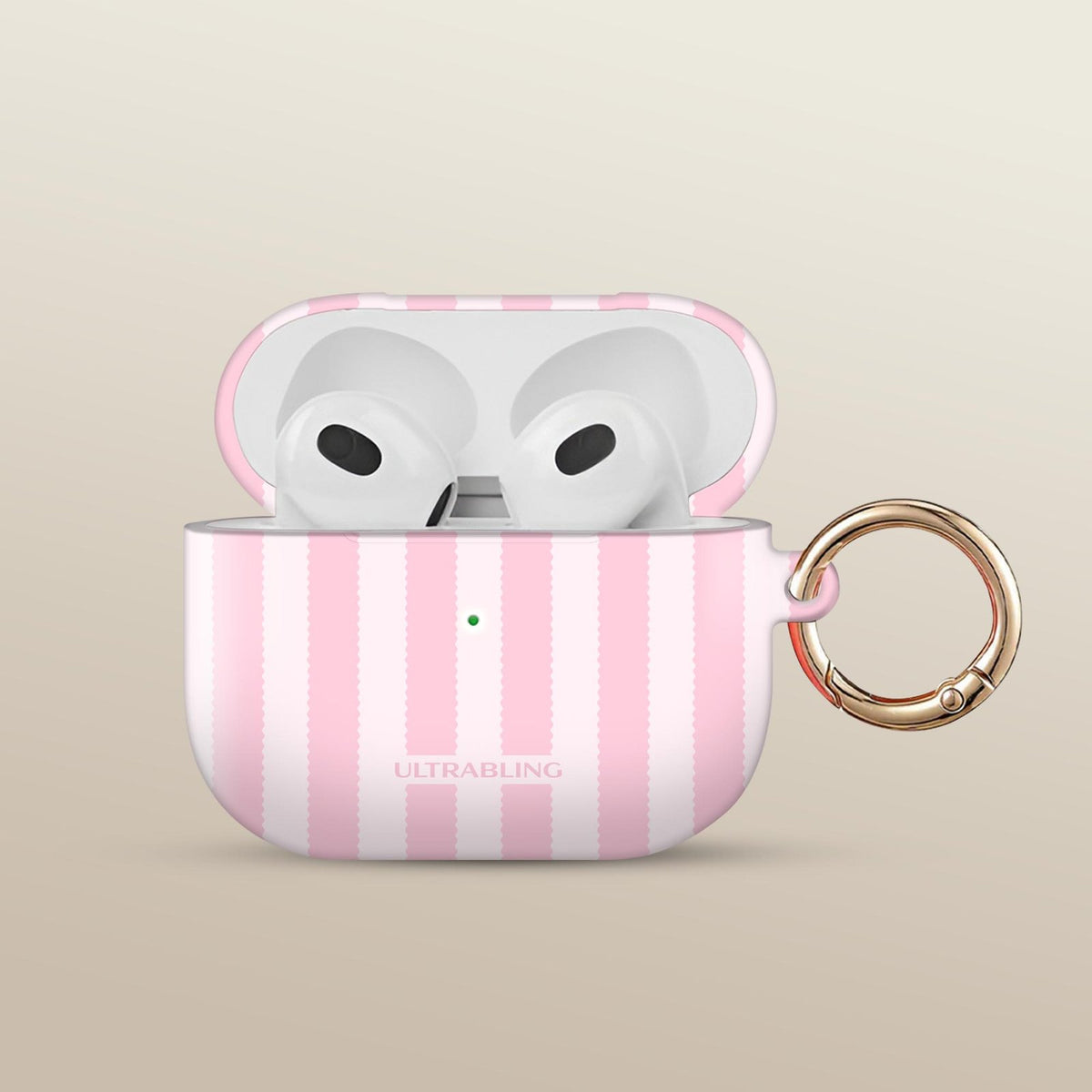 Sugar Stripe Ultrabling AirPods case front view