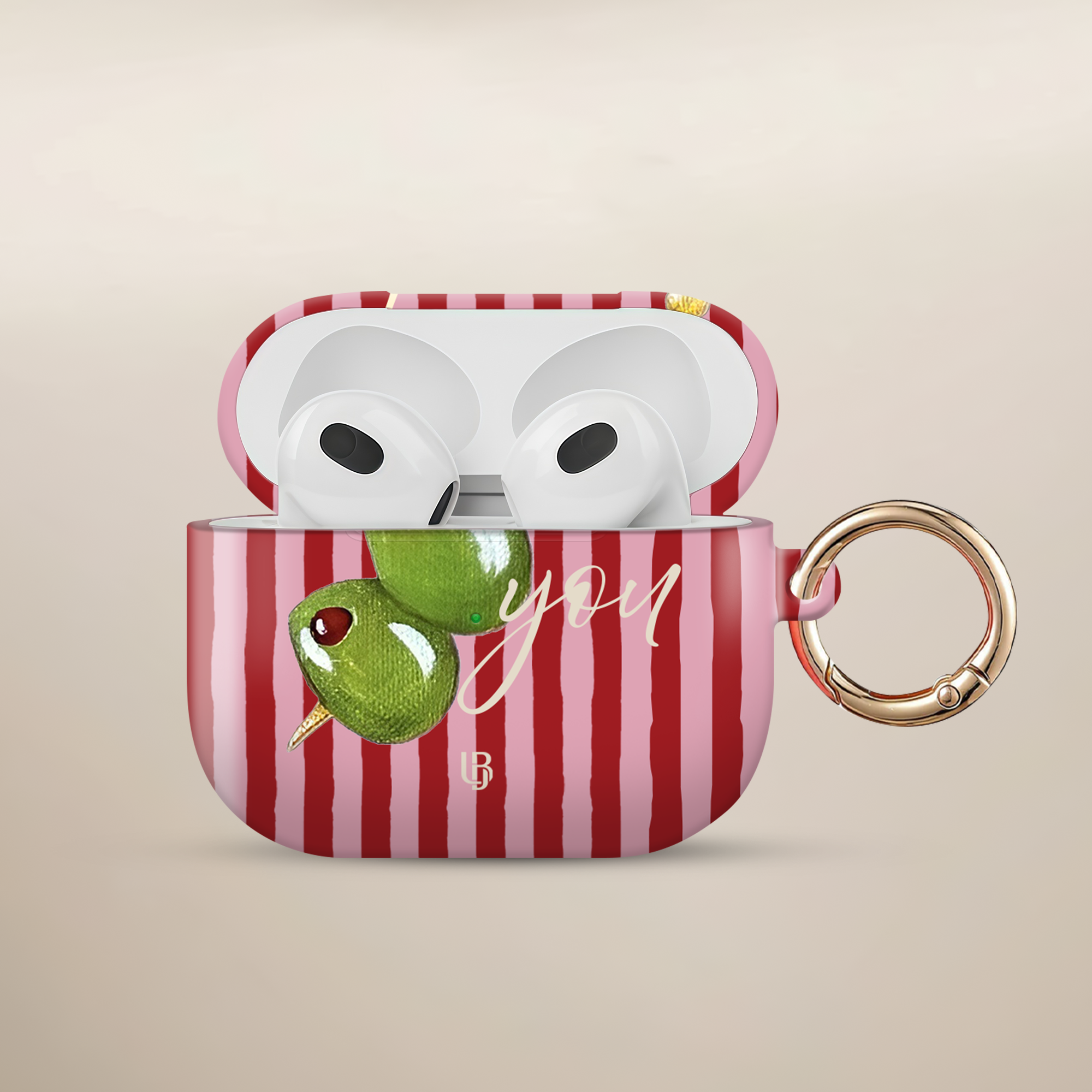Olive Martini Ultrabling AirPods case front view