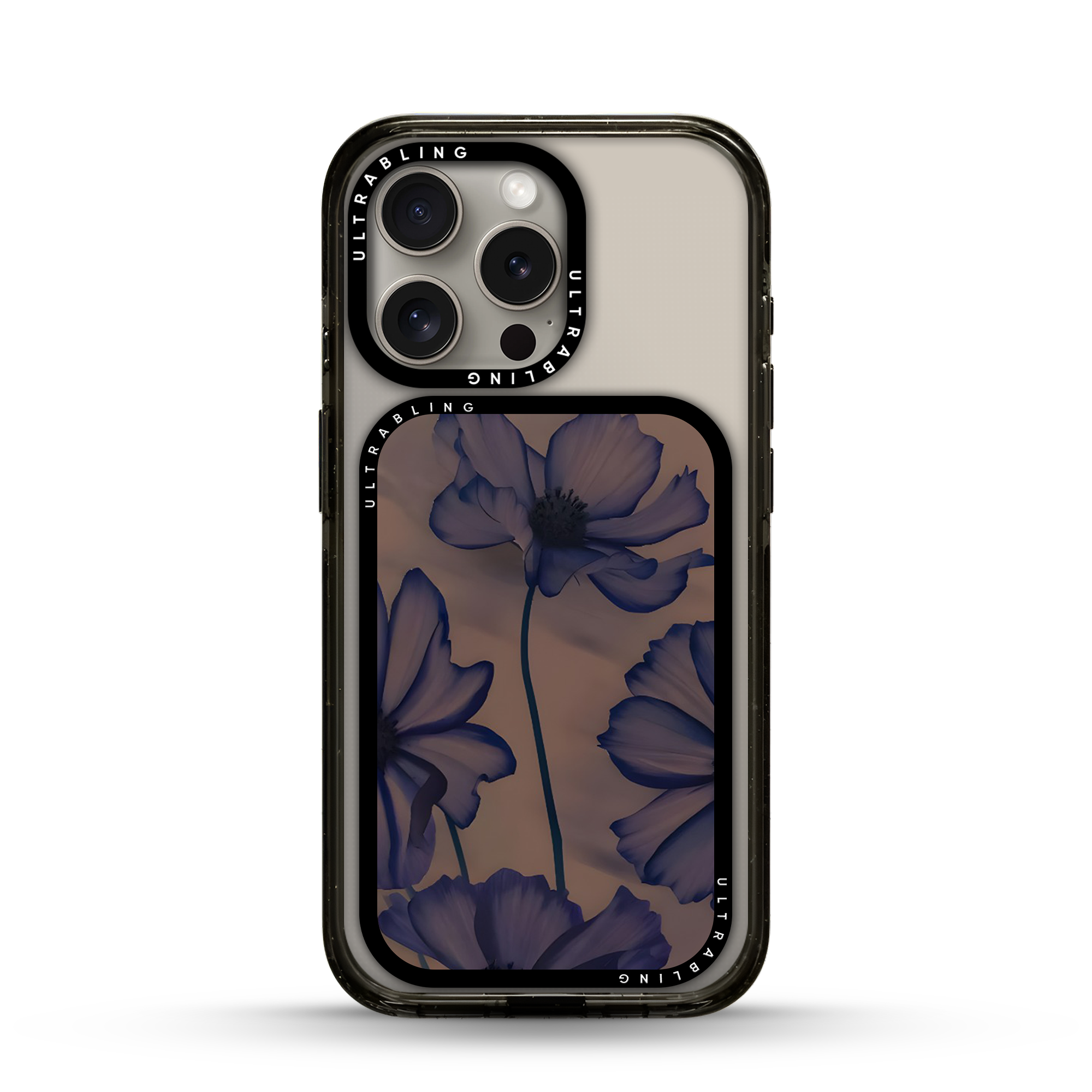 Indigo Blossom MagSafe Wallet - Flat Lay