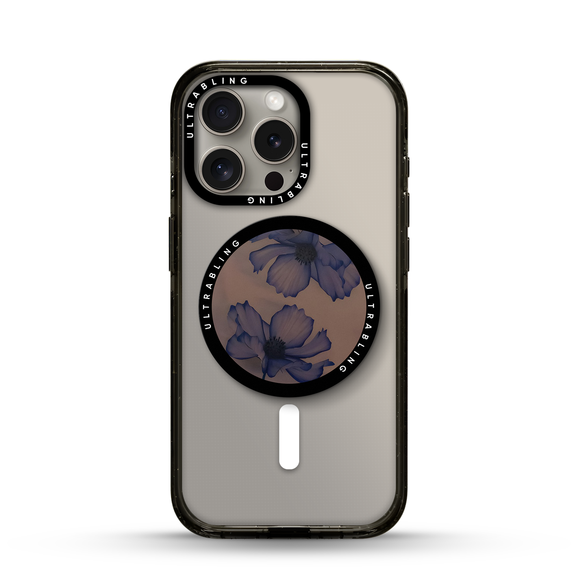 Indigo Blossom Ultrabling MagSafe Phone Grip - Front View