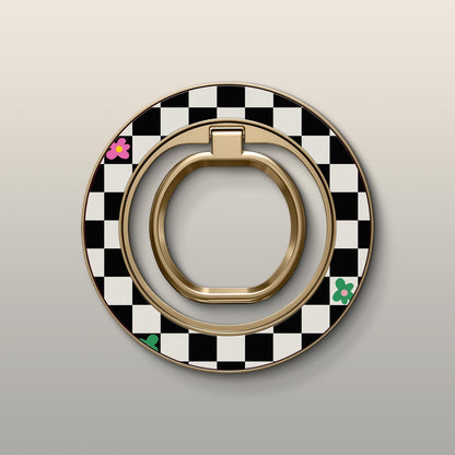 Retro Check Ultrabling MagSafe Ring - Front View