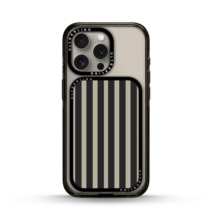 Cafe Stripes MagSafe Wallet - Flat Lay