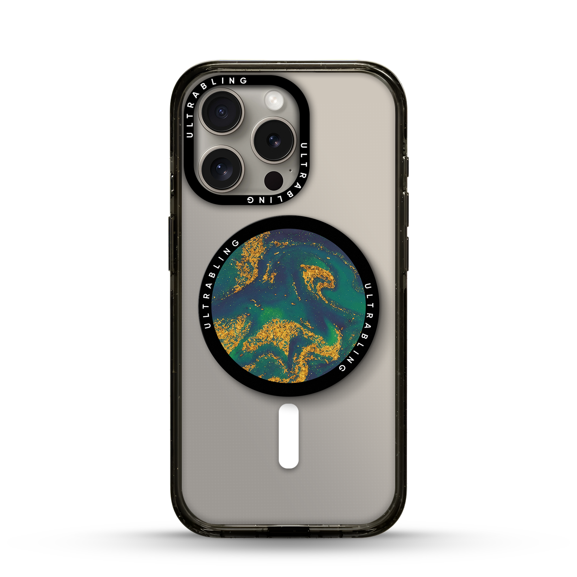 Emerald Nebula Ultrabling MagSafe Phone Grip - Front View