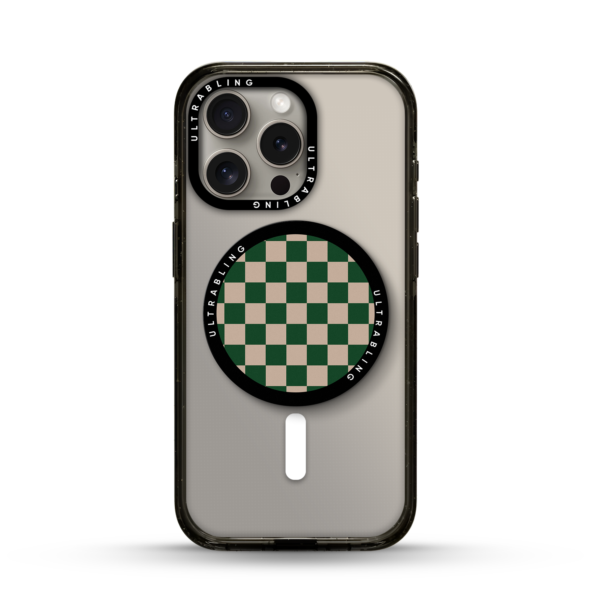 Emerald Grid Ultrabling MagSafe Phone Grip - Front View