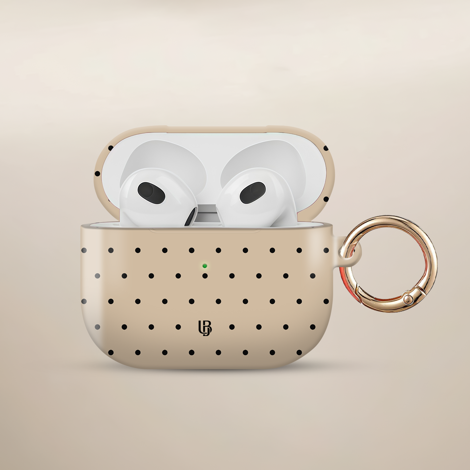 Vanilla Dots Ultrabling AirPods case front view