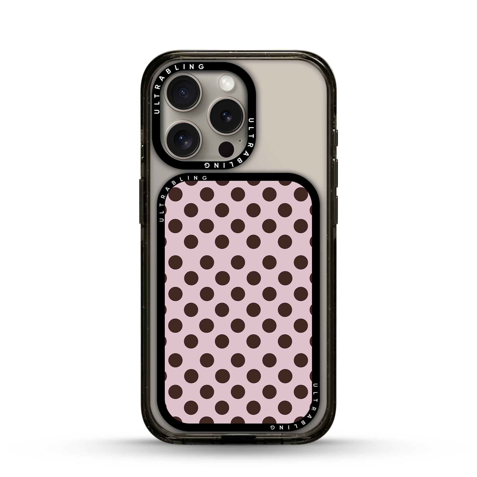 Mocha Polka MagSafe Wallet - Flat Lay