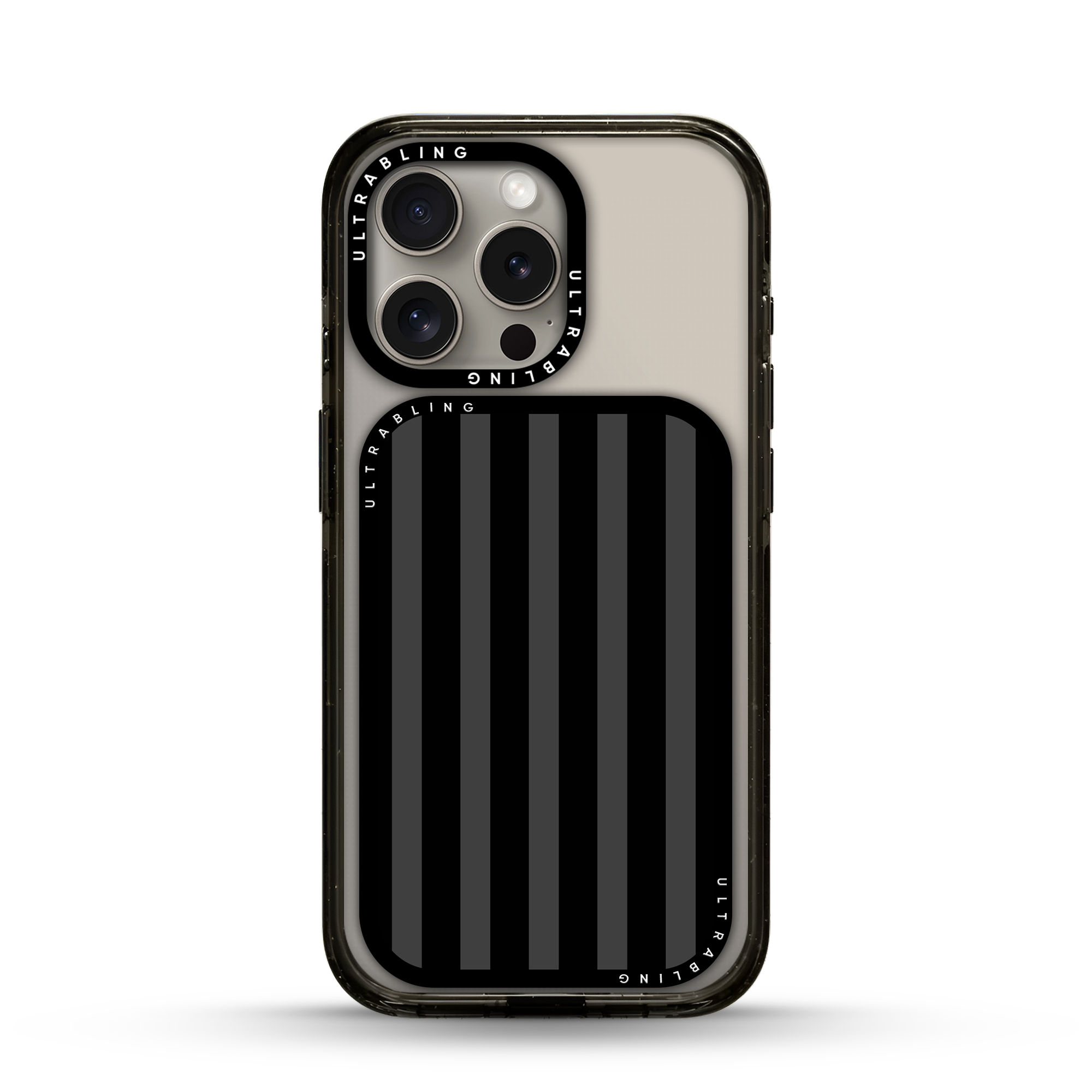 Noir Stripes MagSafe Wallet - Flat Lay