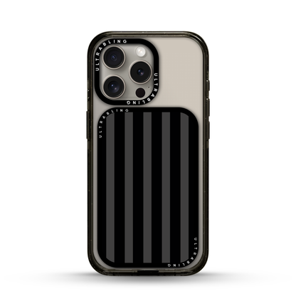 Noir Stripes MagSafe Wallet - Flat Lay