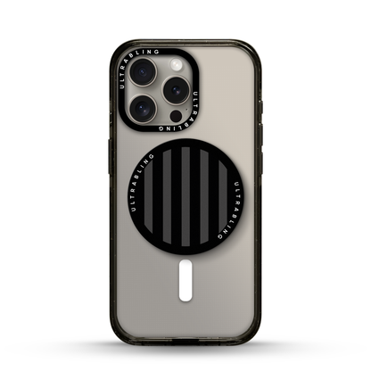 Noir Stripes Ultrabling MagSafe Phone Grip - Front View