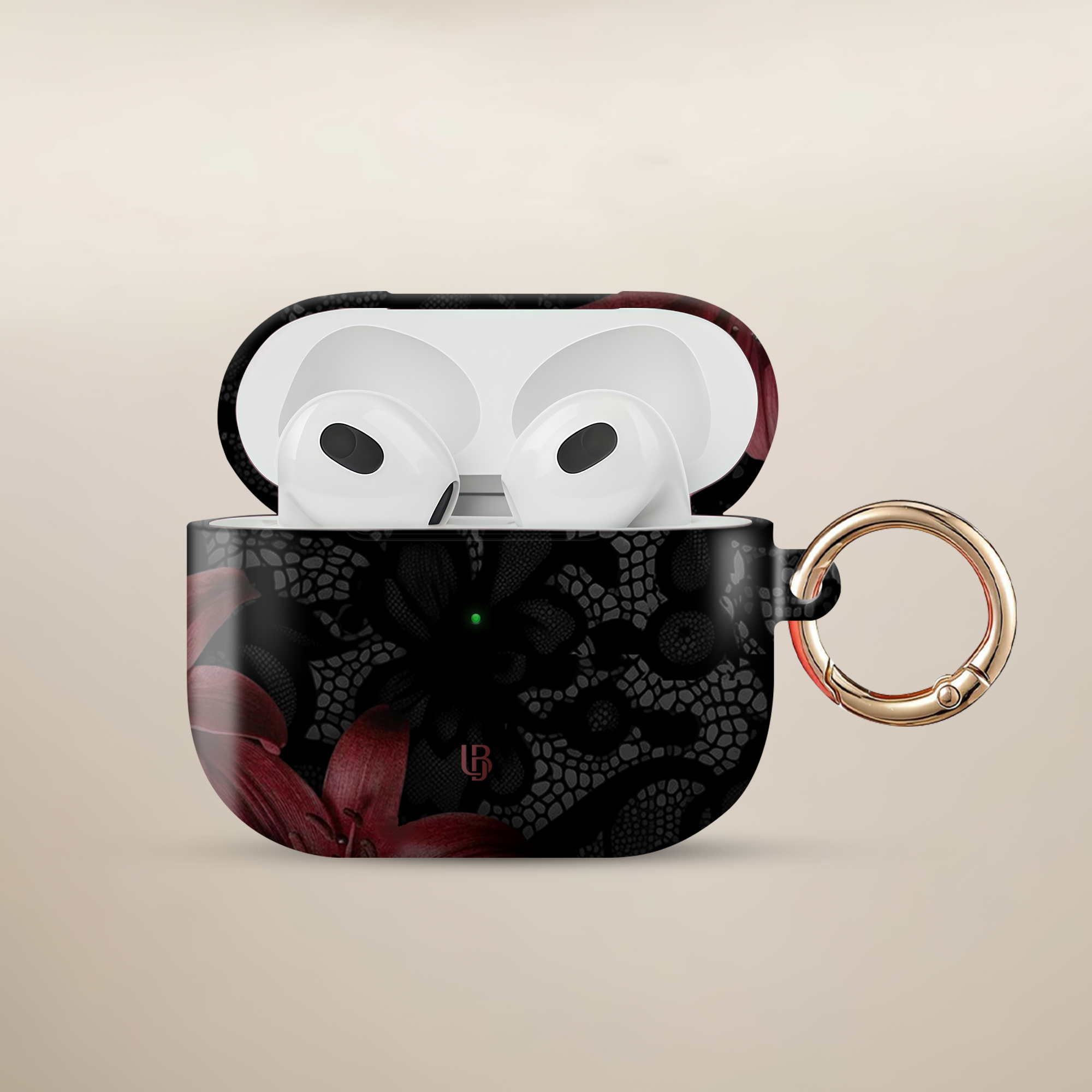 Midnight Scarlet Ultrabling AirPods case front view
