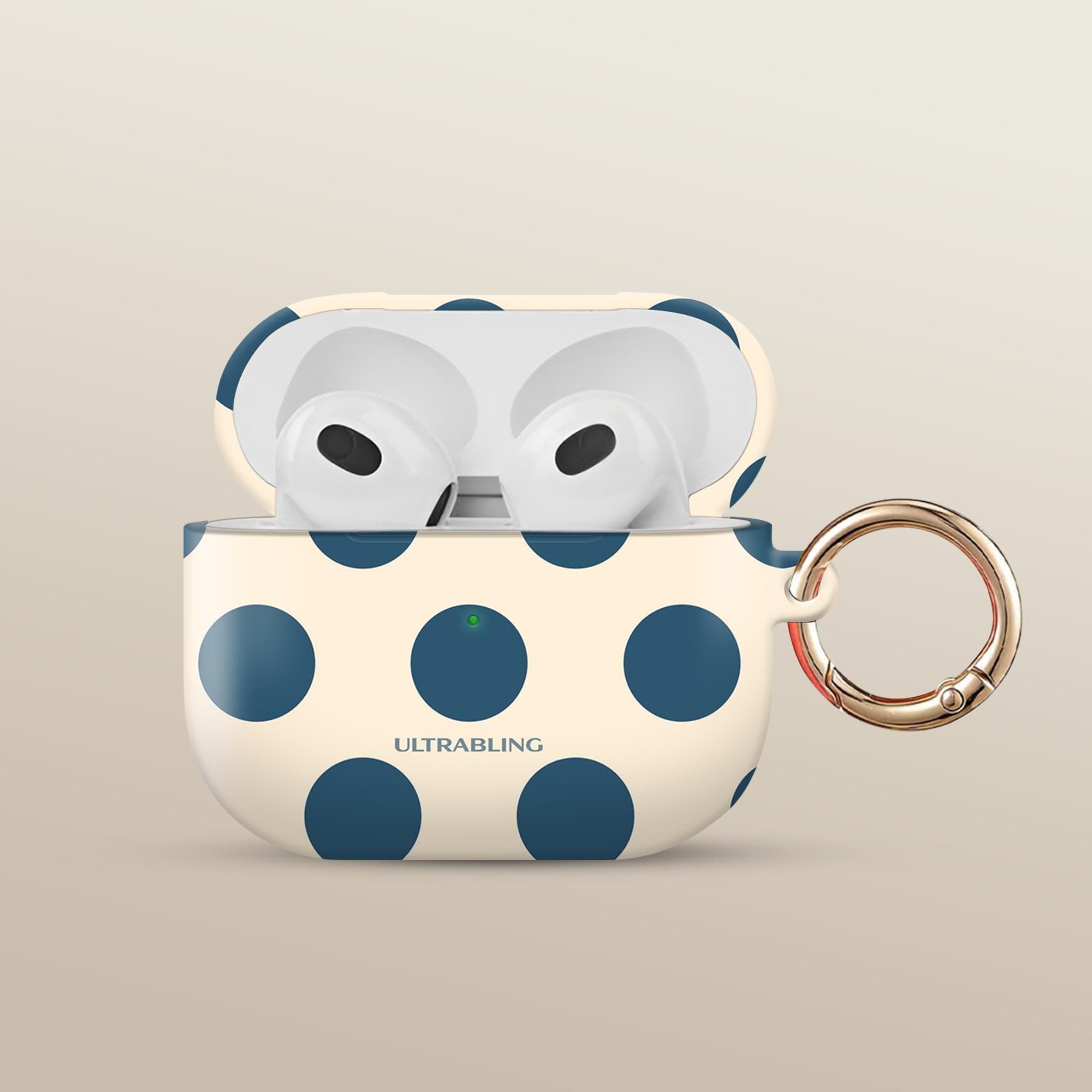 Riviera Polka Ultrabling AirPods case front view