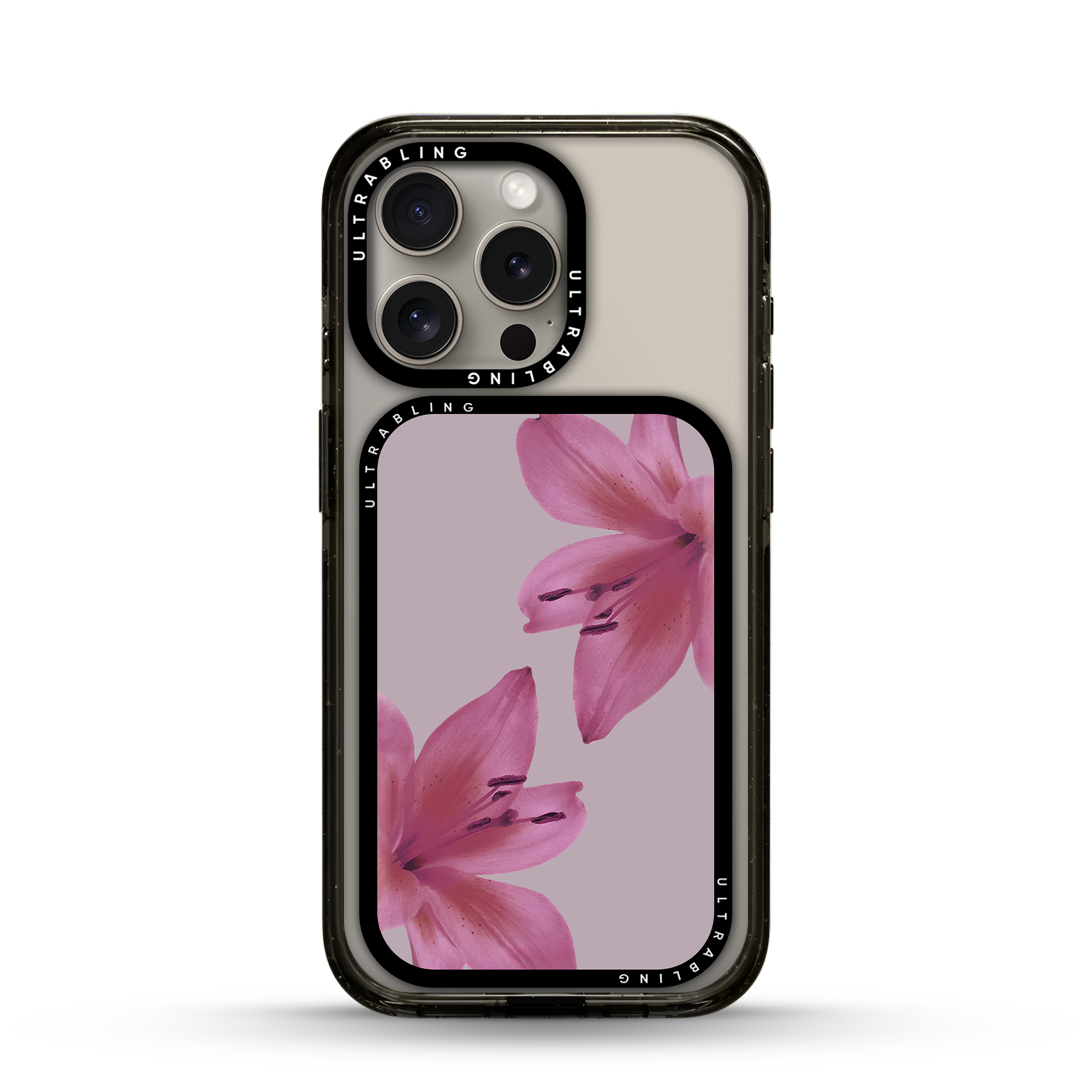 Blush Lily MagSafe Wallet - Flat Lay