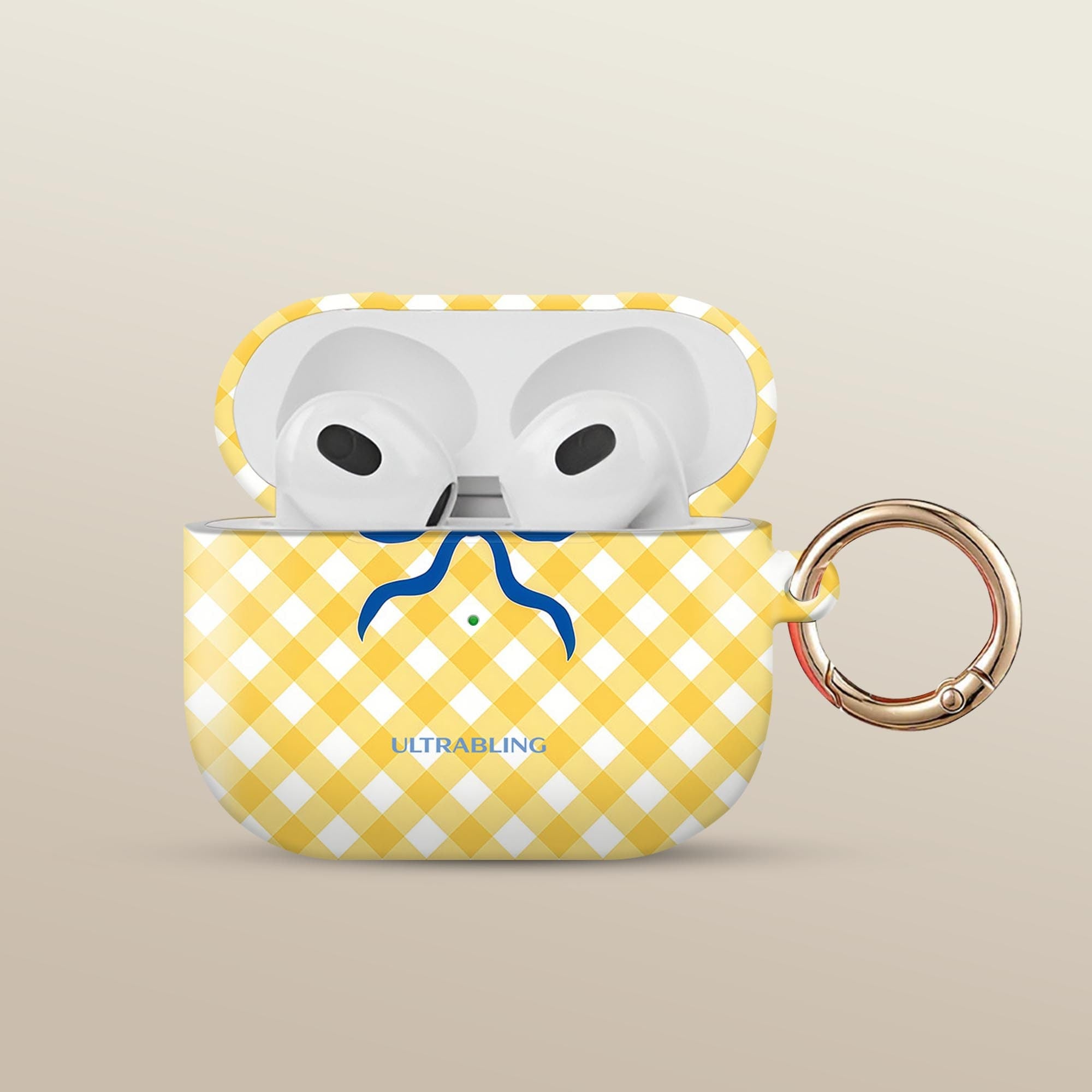 Marigold Bow Ultrabling AirPods case front view