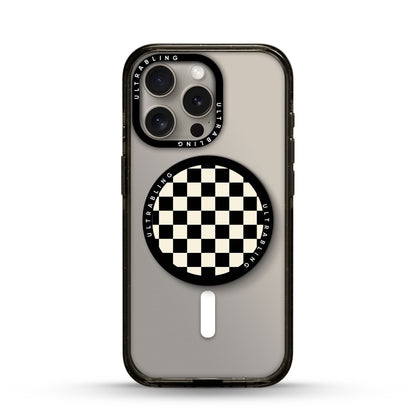 Espresso Check Ultrabling MagSafe Phone Grip - Front View
