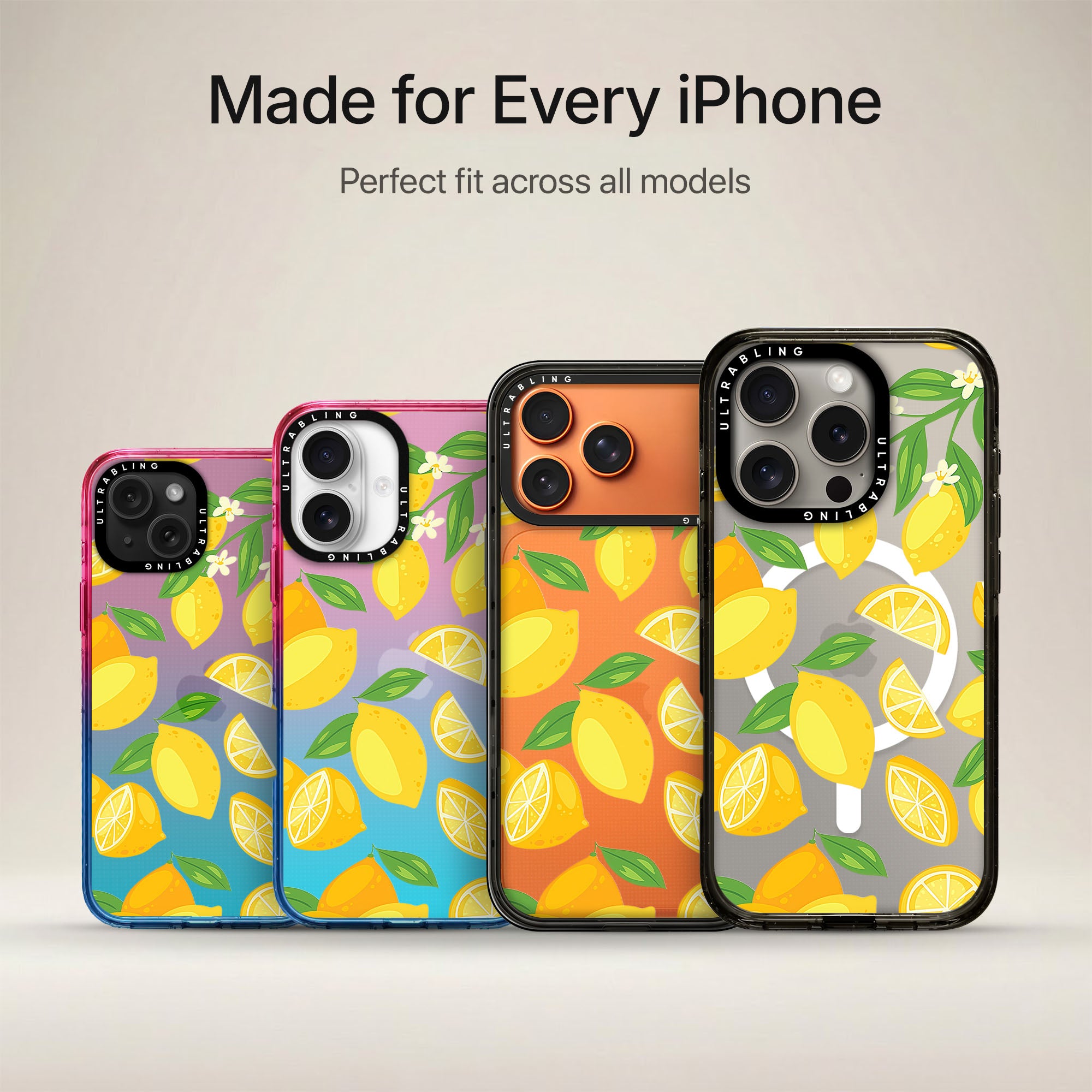 Limonata Ultrabling Aura iPhone case non MagSafe soft ombre view