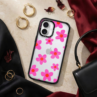Pink Petal Ultrabling aura case iphone 13 pro non magsafe black view