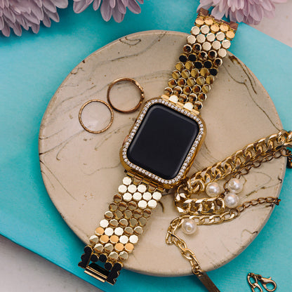 Gold Honeycomb Apple Watch Band
